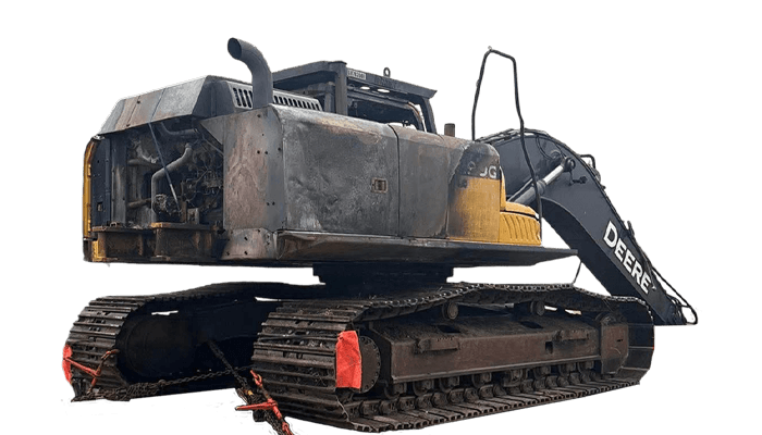 Dismantled excavator